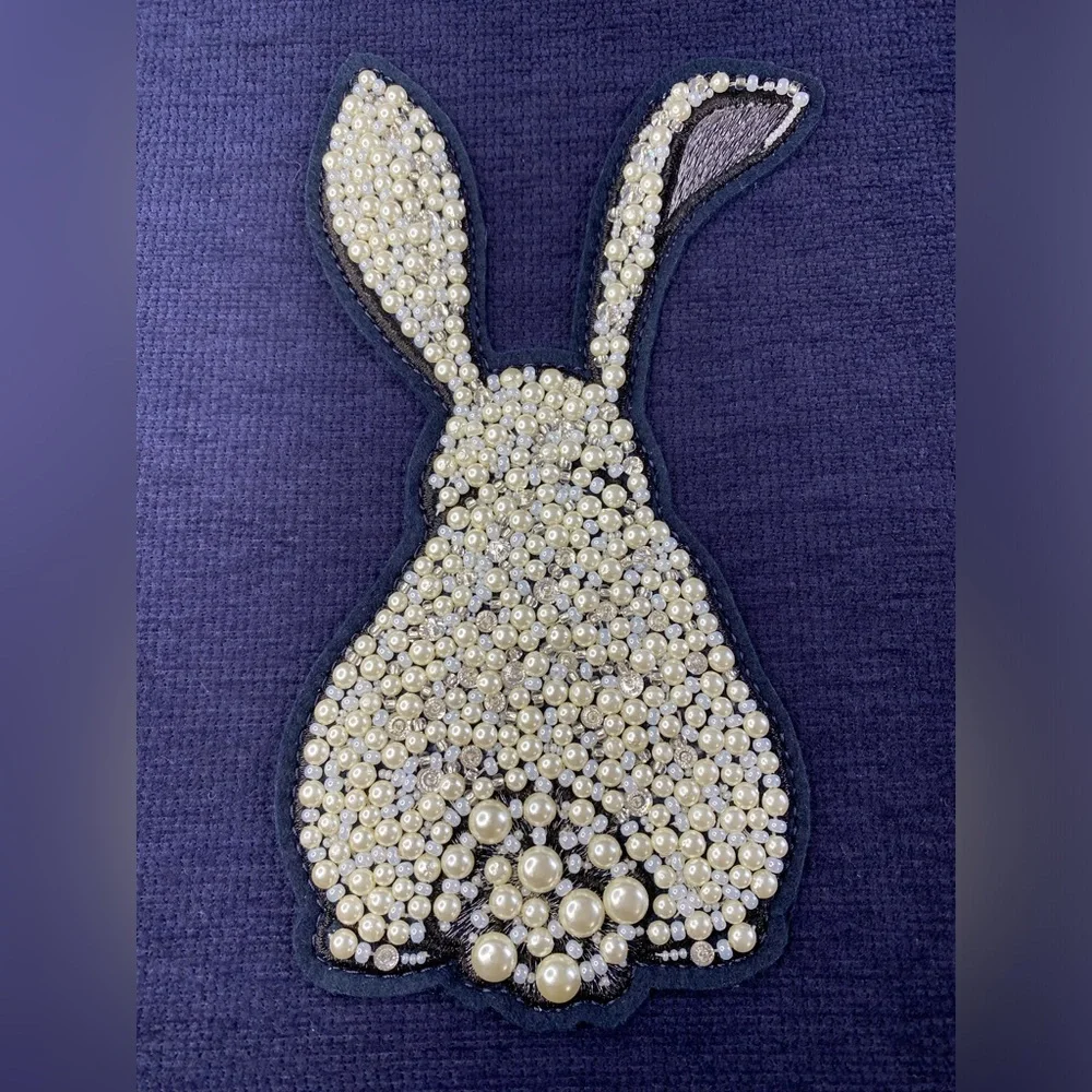 Kate Spade Manhattan large tote bag rabbit embroide pearls rhinestones - Picture 4 of 12